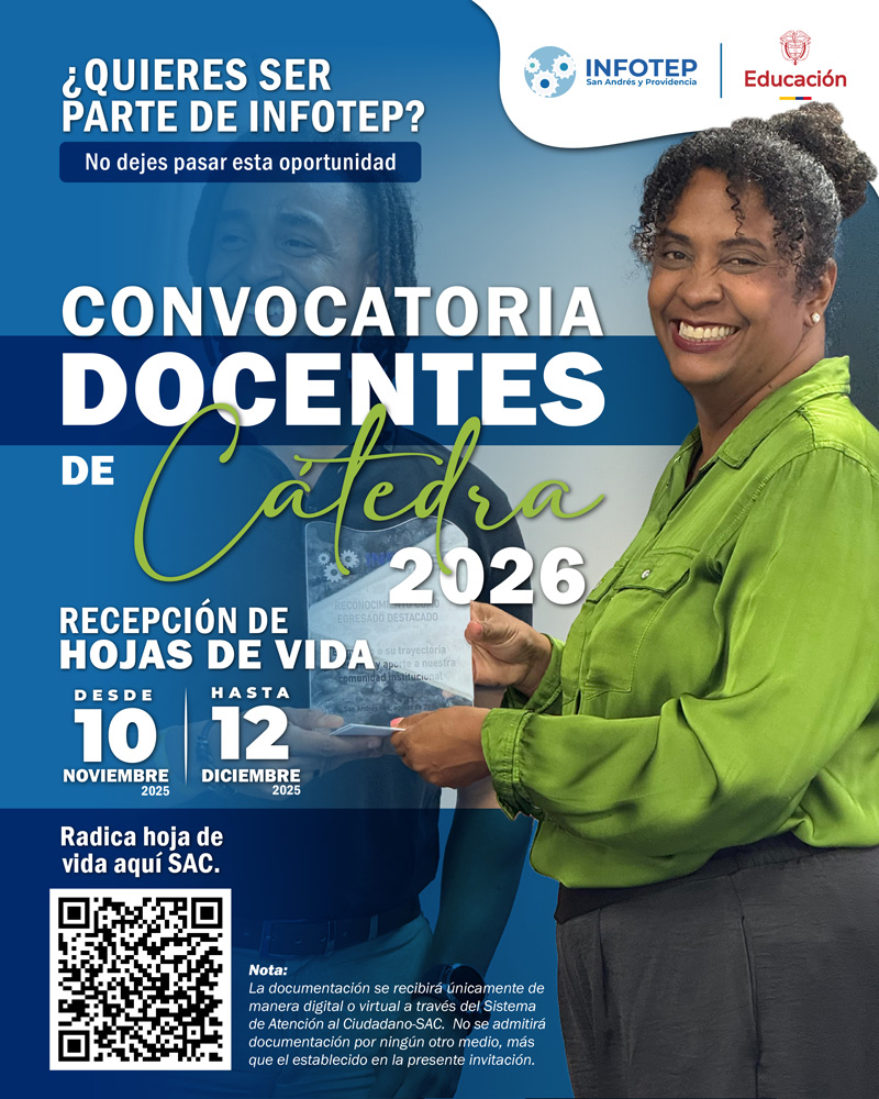 INFOTEP ABRE INVITACIÓN PÚBLICA PARA PROFESORES CATEDRÁTICOS Y OCASIONALES – PERIODO 2026-I