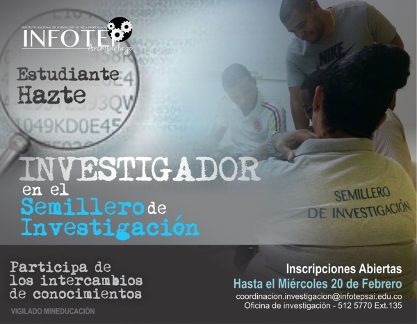 Abiertas las inscripciones para integrar el Semillero de Investigación de INFOTEP  - infotep